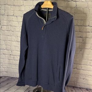 Maker and Company 100% Cotton Navy Quarter-Zip Pullover.